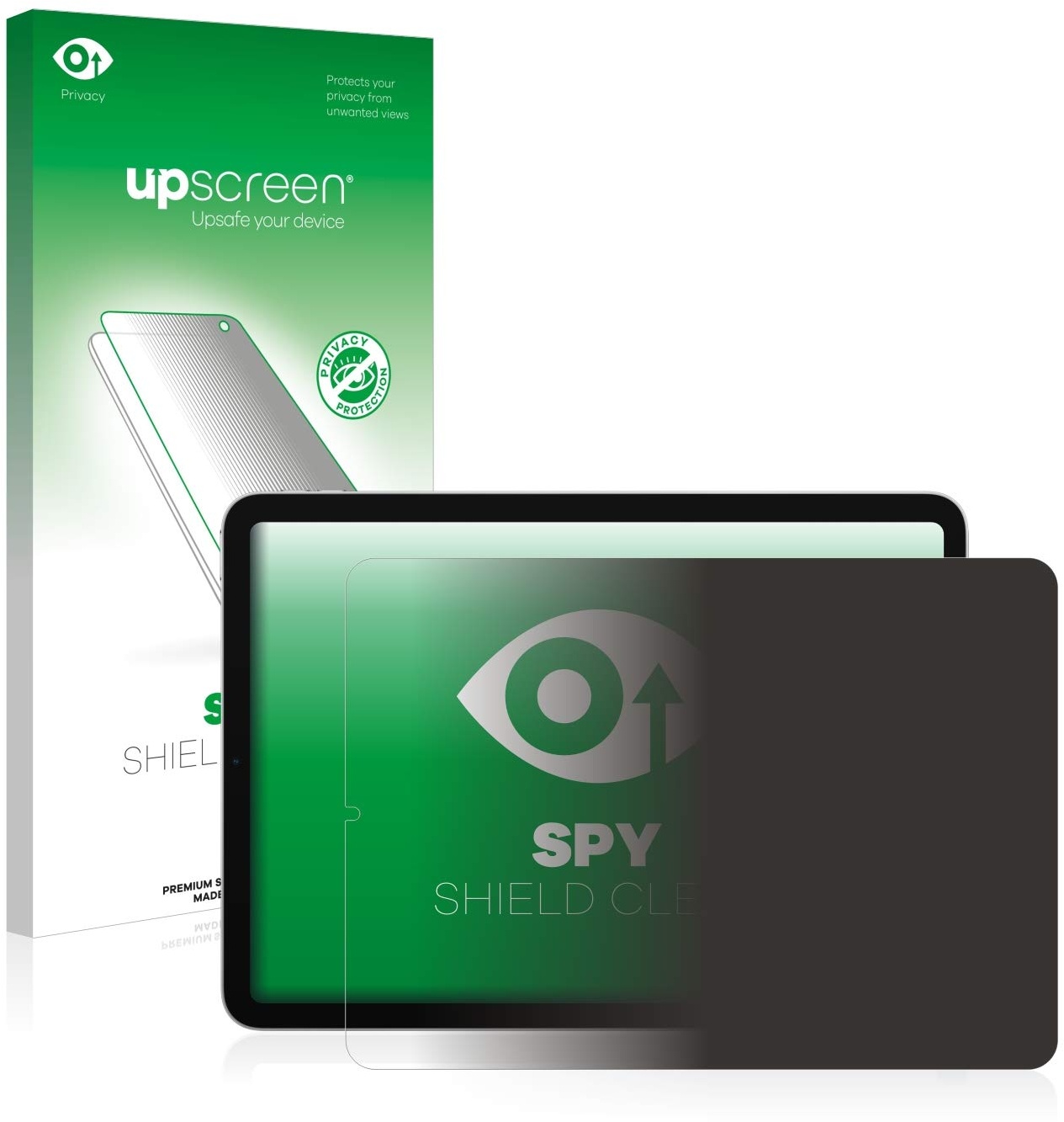 upscreen Anti-Spy Blickschutzfolie für Apple iPad Air 4 WiFi Cellular 2020 (im Querformat, 4. Gen.) Privacy Displayschutz-Folie [Blaulichtfilter]