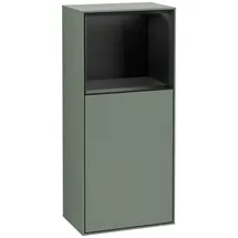 Villeroy & Boch Finion Seitenschrank F500PDGM 41,8x93,6x27cm, links, Regal oben Black matt, Lacquer
