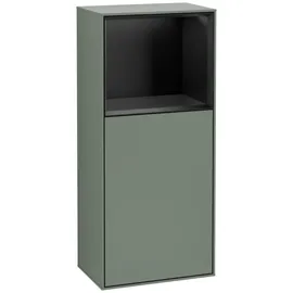 Villeroy & Boch Finion Seitenschrank F500PDGM 41,8x93,6x27cm, links, Regal oben Black matt, Lacquer