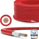 RedStar24 Premium Solarkabel 4mm2 Rot - 40m - TÜV SÜD geprüft - UV-beständig, flexibel, Photovoltaik Kabel, PV Kabel, Solar Anschlusskabel für Solarpanel, Wechselrichter & Laderegler - langlebig