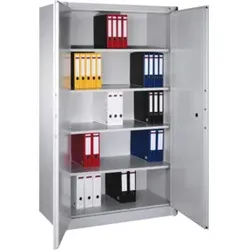 C+P Feuerschutzschrank Certos, 5 Ordnerhöhen, H1950xB1200xT500mm Front Lichtgrau Korpus Lichtgrau