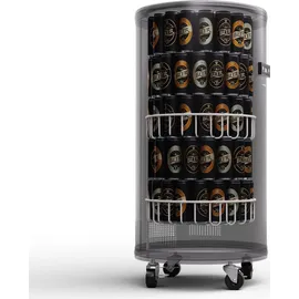 Klarstein Beersafe L Kühlschrank mit LED Display, Edelstahl-Kühlschrank für Zimmer, Indoor/Outdoor Getränkekühlschrank, Weinkühlschrank für Getränke, 70l Kühlschrank mit 360° Sicht, 0-16°c