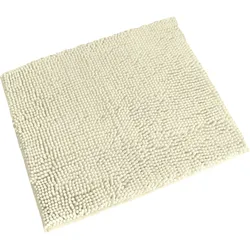 Badematte KINZLER "Chenille" Gr. 71, beige (natur), H:18mm, Polyester, Badematten, Badteppich, Uni Farben, weich, als rechteckig & halbrund erhältlich