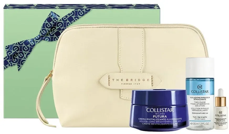 Collistar Set Unbox Your Beauty Revitalisierende Tagescreme 50 ml + Mini Biphase 35 ml + 5 ml Tropfen + Kosmetiktasche