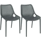 CLP Gartenstuhl Air 50 x 50 x 82 cm grau 2 St.