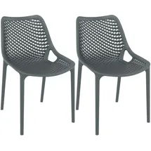 CLP Gartenstuhl Air 50 x 50 x 82 cm grau 2 St.