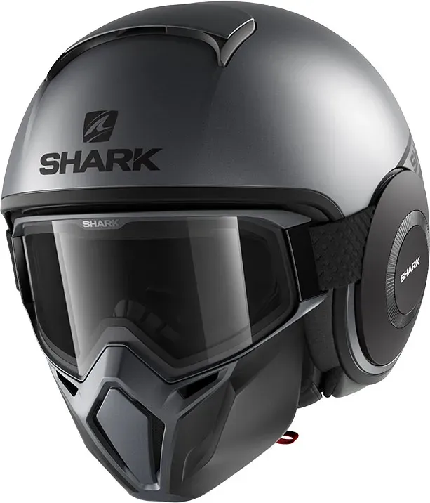 Shark Street Drak Street, casque jet - Gris Mat/Noir - XL