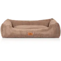 Knuffelwuff Hundebett Olivia Cord XXL 120 x 85cm Braun