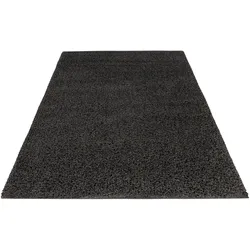 Hochflor-Teppich OBSESSION "My Twist 215", grau (anthrazit), B:160cm H:35mm L:230cm, Polypropylen, Teppiche, besonder weich, glänzend, Wohnzimmer