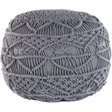 Beliani Pouf KAYSERI Baumwolle 40 x 40 x 40 cm Grau