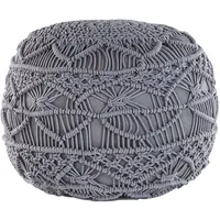 Beliani Pouf KAYSERI Baumwolle 40 x 40 x 40 cm Grau