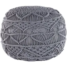 Beliani Pouf KAYSERI Baumwolle 40 x 40 x 40 cm Grau