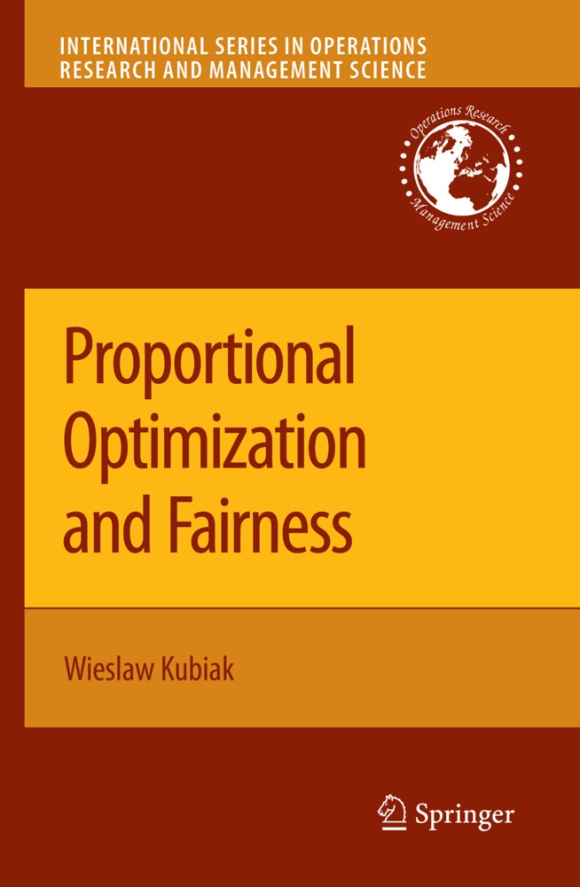 Proportional Optimization And Fairness - Wieslaw Kubiak  Kartoniert (TB)