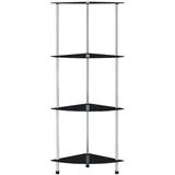 vidaXL Regal 4 Ablagen 30 x 30 x 100 cm Schwarz