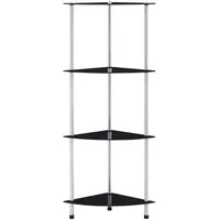 vidaXL Regal 4 Ablagen 30 x 30 x 100 cm Schwarz