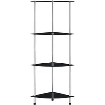 vidaXL Regal 4 Ablagen 30 x 30 x 100 cm Schwarz