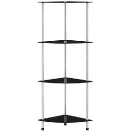vidaXL Regal 4 Ablagen 30 x 30 x 100 cm Schwarz
