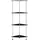 vidaXL Regal 4 Ablagen 30 x 30 x 100 cm Schwarz