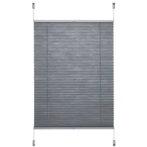 LIEDECO Klemmfix-Plissee Easy 70 x 130 cm Polyester Grau