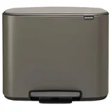 Brabantia Tretmülleimer Bo 3 Eimer Platin