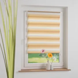 LIEDECO Doppelrollo Farbverlauf 70 x 150 cm braun
