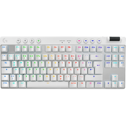 LOGITECH G Pro X TKL Lightspeed LIGHTSYNC RGB, Gaming Tastatur, Mechanisch, Logitech GX Brown, Kabellos, Weiß