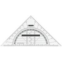 Brunnen 104975990 Geometrie-Dreieck Colour Code (für Schule und Büro, 16 cm, bruchsicher, ergonomischer Griff) schwarz / onyx