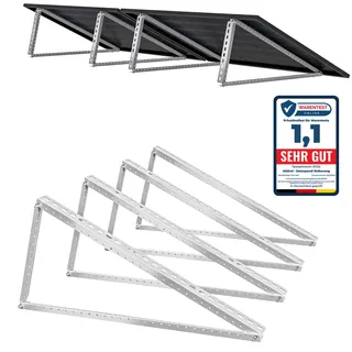 Solarmodul Halterung, Solarpanel Halterung für Garten/Flachdach/Fassade made in China, für 2 Solarmodule, 0% MwSt.