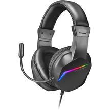 Mars Gaming MH122, FRGB Over Ear Kopfhörer mit Mikrofon, HiFi Sound, Geräuschunterdrückung, Ultraleichtgewicht, PS4 PS5 Xbox Switch Switch 2 Tablet Windows Mac, Schwarz,
