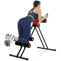 Tectake Bauchtrainer Schwarz/Rot 100 x 54 x 92 cm