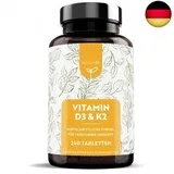 Vitamin D3 & K2 Tabletten - 240 Tabletten - 100mcg K2 - Premium: 99,7+% All