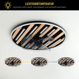OTTO home Vollo 50 cm Deckenventilator Schwarz