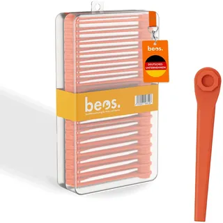BEOS 100x Premium Ersatzmesser-Set für Gardena Rasentrimmer – Kunststoffmesser kompatibel mit Gardena AccuCut, Comfort Cut Li18/23R & LI18/23RO, EasyCut Li 18/23R, Turbotrimmer AccuCut 400 LI & 450LI
