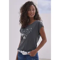 VIVANCE T-Shirt »mit Frontdruck "Pusteblume"«, aus weicher Baumwoll-Qualität, Gr.