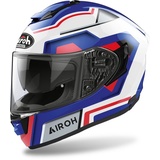 Airoh ST 501 Square, Integralhelm - Weiß/Blau/Rot - XS