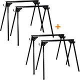 Arbeitsböcke 2x2er Set klappbar, Unterstellbock 400kg belastbar, Sägebock