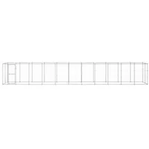 vidaXL Outdoor-hundezwinger Verzinkter Stahl 26,62 m2