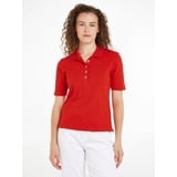 Tommy Hilfiger Poloshirt mit Logostickerei Gr. XXXL (46), Fierce red) , 78991945-XXXL