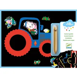 Djeco Scratchbilder Fahrzeuge entdecken