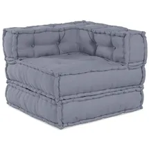 vidaXL Sitzpuff Modular Grau 70 x 70 x 56 cm Stoff