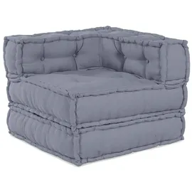 vidaXL Sitzpuff Modular Grau 70 x 70 x 56 cm Stoff