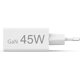 Hama GaN Schnellladegerät, 45W, USB-C/USB-A, weiß (00201993)