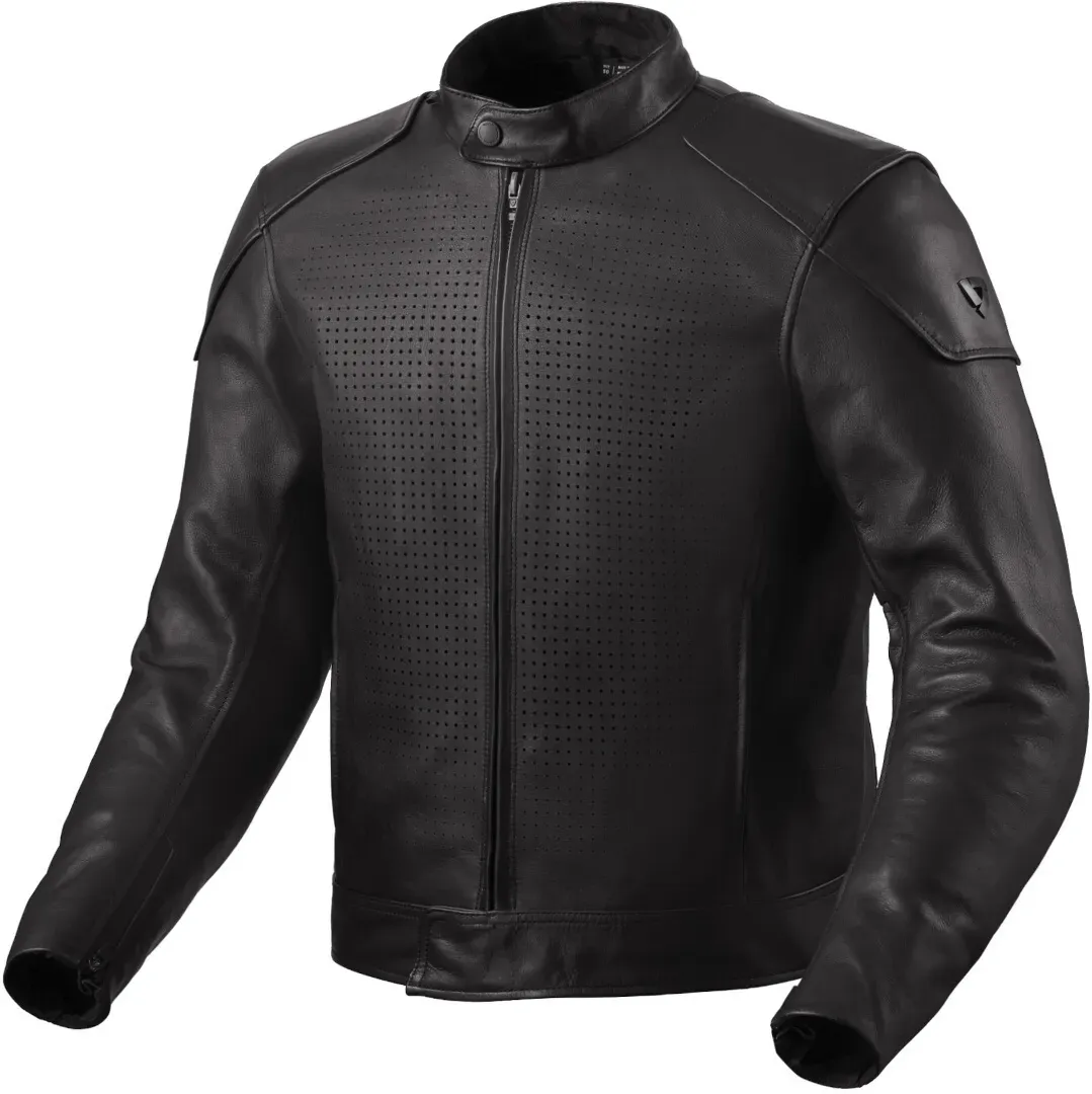Revit Morgan Motorrad Lederjacke Motorrad Textiljacke, schwarz, Größe 46