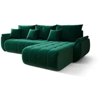 Bedante Ecksofa, Grün, Textil, 3-Sitzer, L-Form, 280x185 cm, Wohnzimmer, Sofas & Couches, Wohnlandschaften, Ecksofas