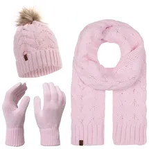 Rock Creek Winter Mütze mit Bommel Rosa