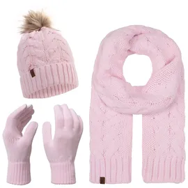 Rock Creek Winter Mütze mit Bommel Rosa