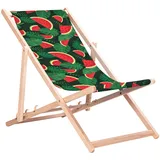 Strandliege Liegestuhl Gartenliege Buchenholz Watermelon