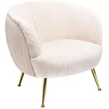 Kare-Design Cocktailsessel, Creme, - 79x75x75 cm, Wohnzimmer, Sessel, Perugia