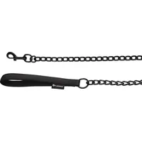 Karlie Hundeleine – Kettenleine mit Neopren-Griff – 0.7m x 19mm – Flamingo Trero Schwarz – Metall & Nylon – Beschläge matt schwarz