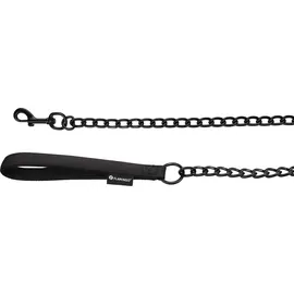 Karlie Hundeleine – Kettenleine mit Neopren-Griff – 0.7m x 19mm – Flamingo Trero Schwarz – Metall & Nylon – Beschläge matt schwarz